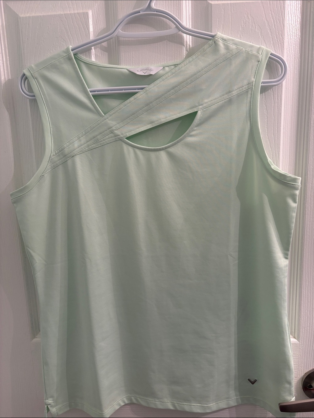 Callaway Mint Cutout Athletic Tank Top